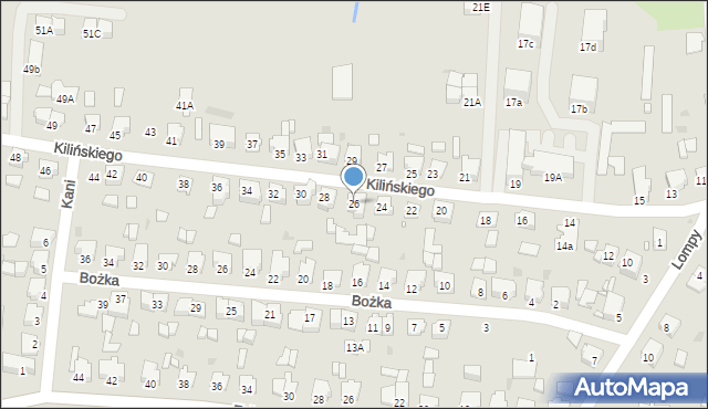 Kluczbork, Kilińskiego Jana, płk., 26, mapa Kluczbork