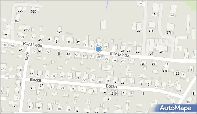 Kluczbork, Kilińskiego Jana, płk., 28, mapa Kluczbork