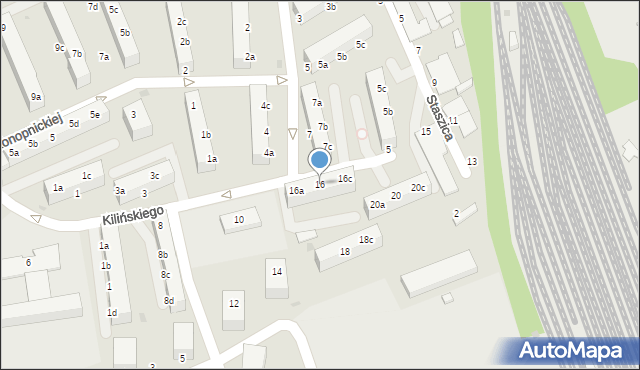Knurów, Kilińskiego Jana, płk., 16, mapa Knurów