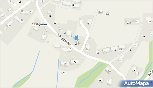 Kościelisko, Kierpcówka, 22, mapa Kościelisko