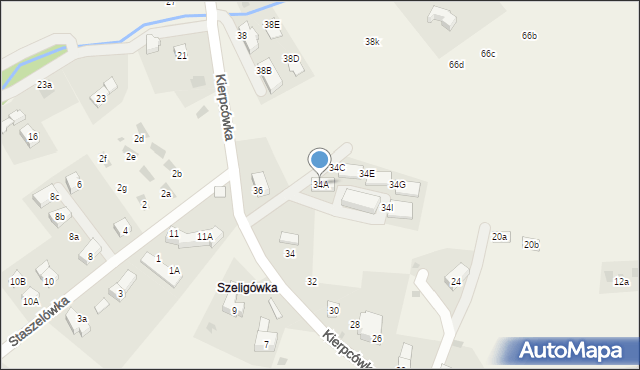 Kościelisko, Kierpcówka, 34A, mapa Kościelisko