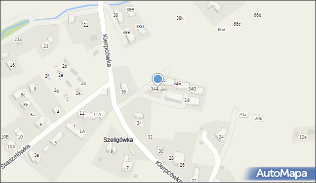 Kościelisko, Kierpcówka, 34B, mapa Kościelisko