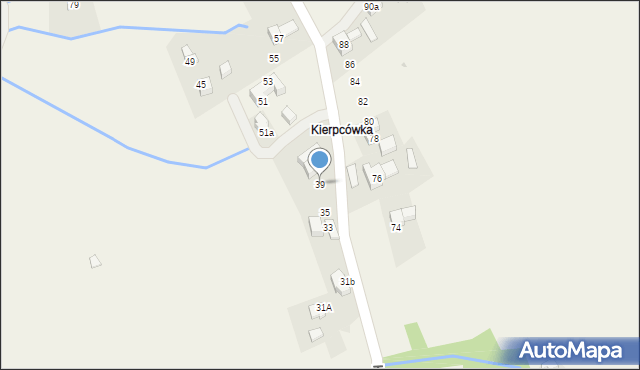 Kościelisko, Kierpcówka, 39, mapa Kościelisko