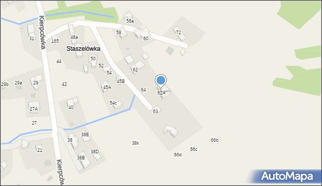 Kościelisko, Kierpcówka, 62A, mapa Kościelisko