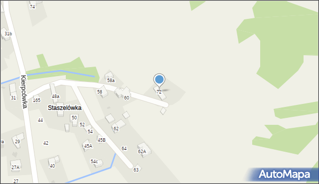 Kościelisko, Kierpcówka, 72, mapa Kościelisko
