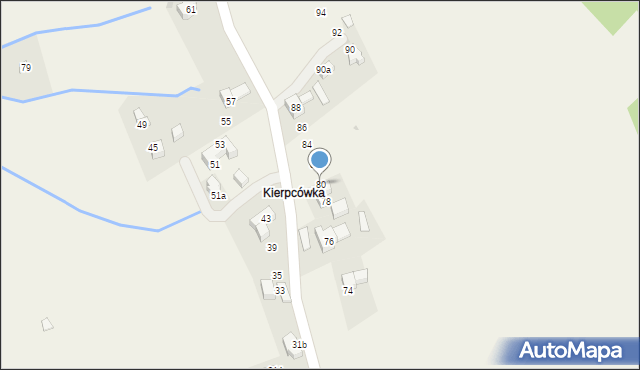 Kościelisko, Kierpcówka, 80, mapa Kościelisko
