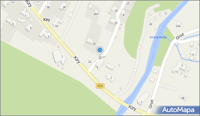 Kościelisko, Kiry, 22, mapa Kościelisko