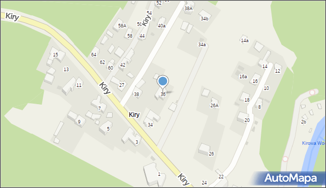 Kościelisko, Kiry, 36, mapa Kościelisko