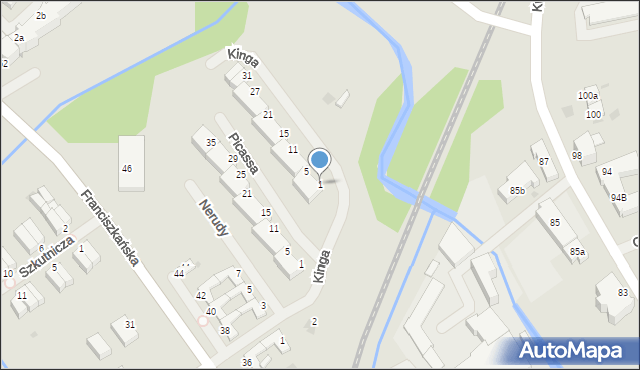 Koszalin, Kinga Martina, 1, mapa Koszalina