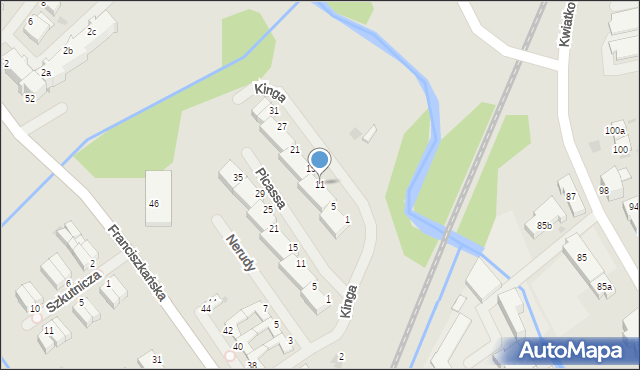 Koszalin, Kinga Martina, 11, mapa Koszalina