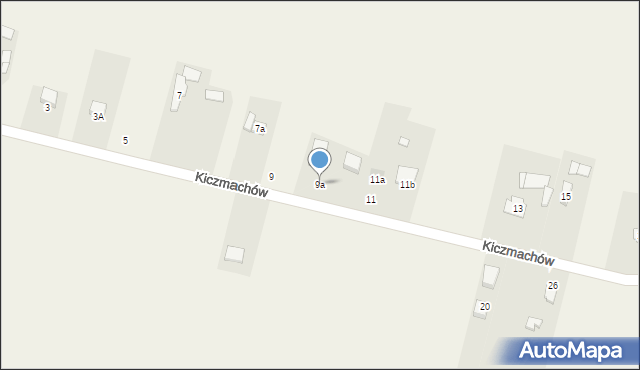 Kowale, Kiczmachów, 9a, mapa Kowale