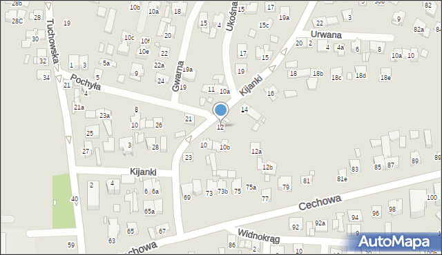 Kraków, Kijanki, 12, mapa Krakowa