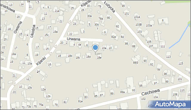 Kraków, Kijanki, 19e, mapa Krakowa