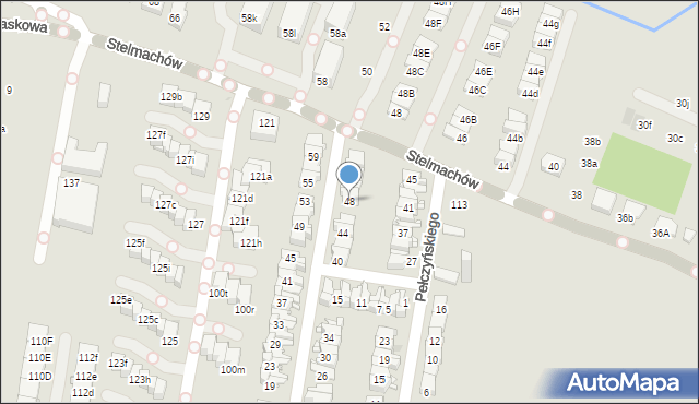 Kraków, Kiwerskiego, gen., 48, mapa Krakowa