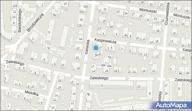 Kraków, Kielecka, 19, mapa Krakowa