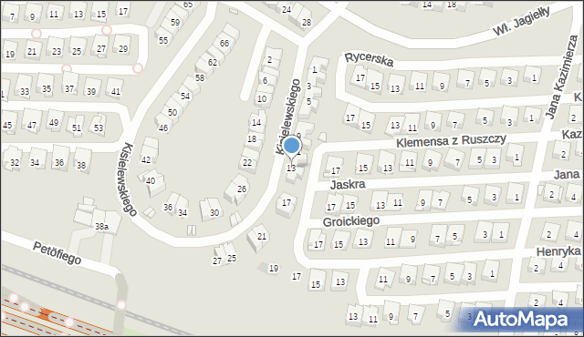 Kraków, Kisielewskiego-Kisiela Stefana, 13, mapa Krakowa