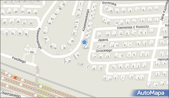 Kraków, Kisielewskiego-Kisiela Stefana, 19, mapa Krakowa