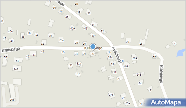 Krasnystaw, Kilińskiego Jana, płk., 27, mapa Krasnystaw