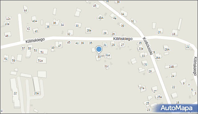Krasnystaw, Kilińskiego Jana, płk., 33, mapa Krasnystaw