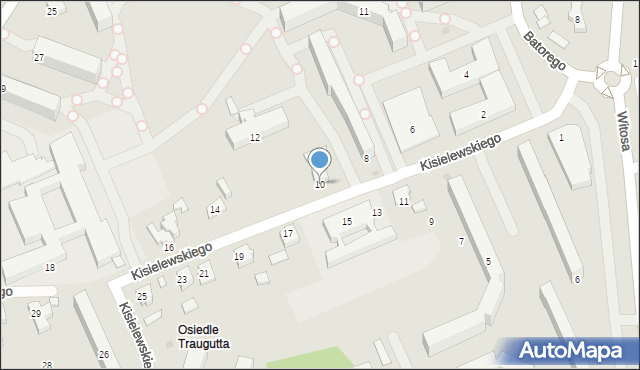 Krosno, Kisielewskiego-Kisiela Stefana, 10, mapa Krosna