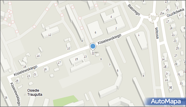 Krosno, Kisielewskiego-Kisiela Stefana, 11, mapa Krosna