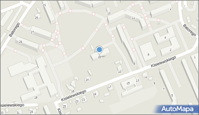 Krosno, Kisielewskiego-Kisiela Stefana, 12, mapa Krosna