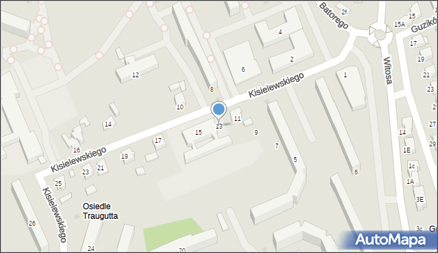 Krosno, Kisielewskiego-Kisiela Stefana, 13, mapa Krosna