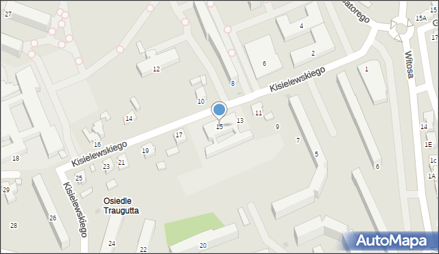 Krosno, Kisielewskiego-Kisiela Stefana, 15, mapa Krosna