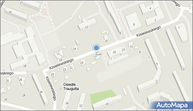 Krosno, Kisielewskiego-Kisiela Stefana, 17, mapa Krosna