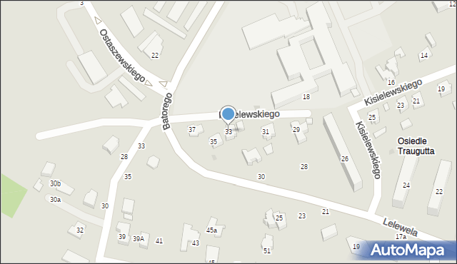 Krosno, Kisielewskiego-Kisiela Stefana, 33, mapa Krosna