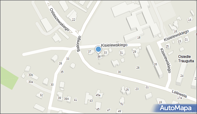 Krosno, Kisielewskiego-Kisiela Stefana, 35, mapa Krosna