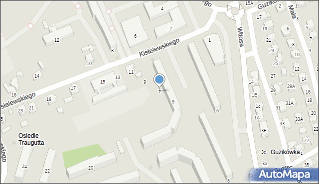 Krosno, Kisielewskiego-Kisiela Stefana, 7, mapa Krosna