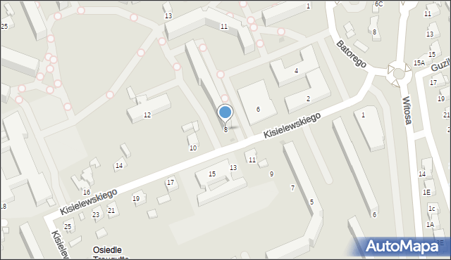 Krosno, Kisielewskiego-Kisiela Stefana, 8, mapa Krosna