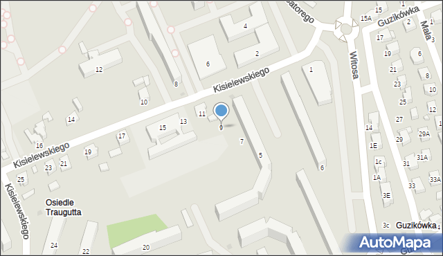 Krosno, Kisielewskiego-Kisiela Stefana, 9, mapa Krosna