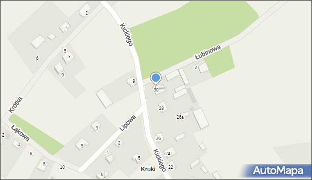 Kruki, Kickiego Ludwika, gen., 30, mapa Kruki