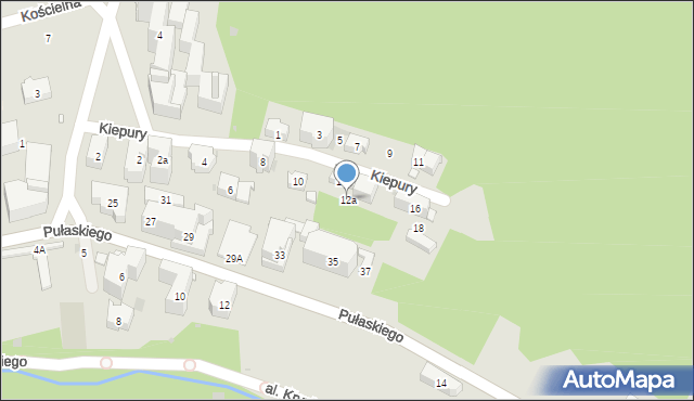 Krynica-Zdrój, Kiepury Jana, 12a, mapa Krynica-Zdrój