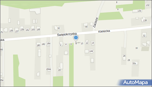 Leszczyny, Kielecka, 8, mapa Leszczyny