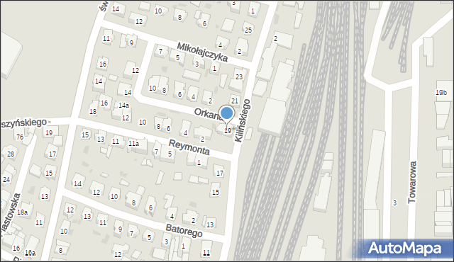 Leszno, Kilińskiego Jana, płk., 19, mapa Leszno
