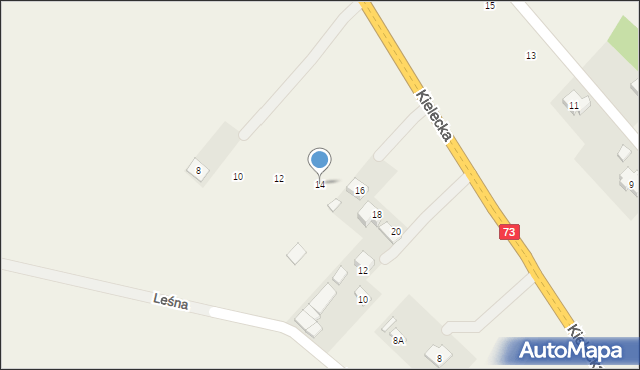 Lisów, Kielecka, 14, mapa Lisów