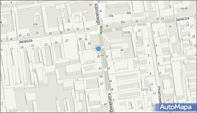 Łódź, Kilińskiego Jana, płk., 41, mapa Łodzi