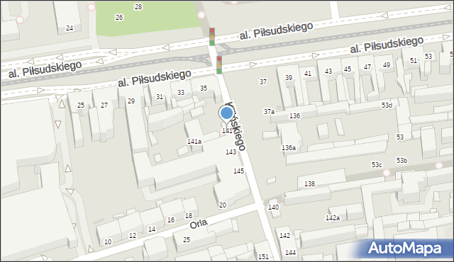 Łódź, Kilińskiego Jana, płk., 141, mapa Łodzi