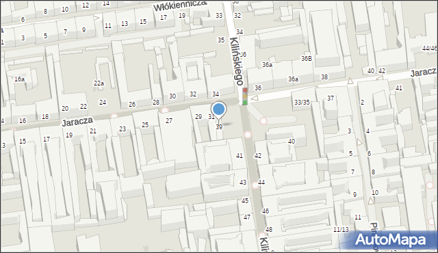 Łódź, Kilińskiego Jana, płk., 39, mapa Łodzi