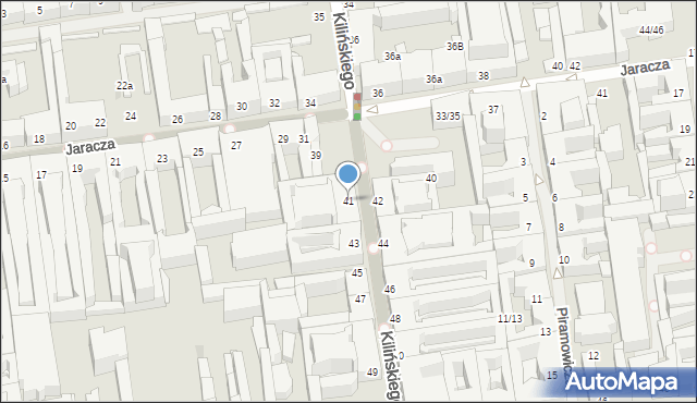 Łódź, Kilińskiego Jana, płk., 41, mapa Łodzi