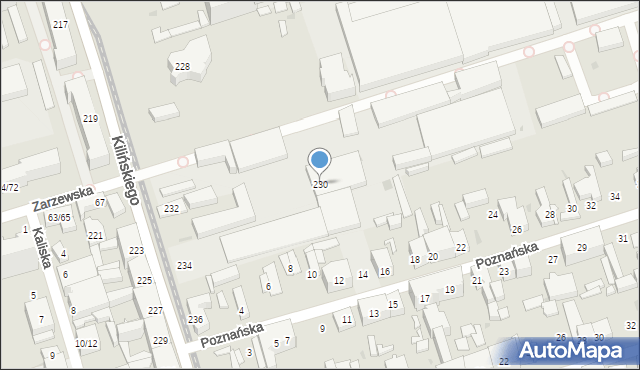 Łódź, Kilińskiego Jana, płk., 230, mapa Łodzi