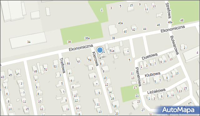 Łódź, Kierowa, 4, mapa Łodzi