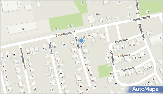 Łódź, Kierowa, 6, mapa Łodzi