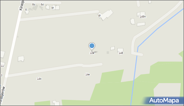 Łódź, Kirasjerów, 12e, mapa Łodzi