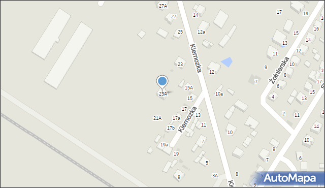 Łowicz, Kiernozka, 23A, mapa Łowicza