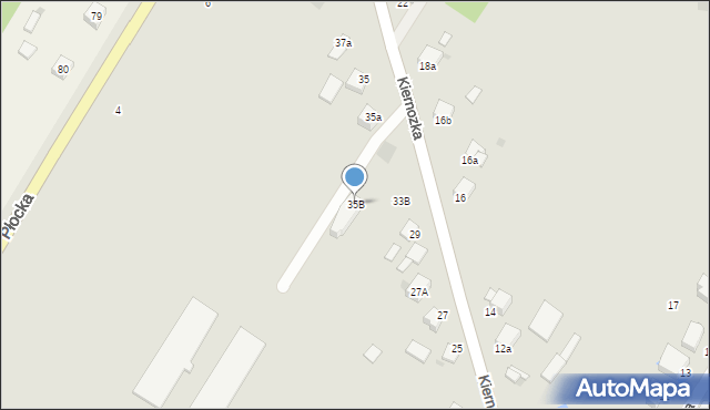 Łowicz, Kiernozka, 35B, mapa Łowicza