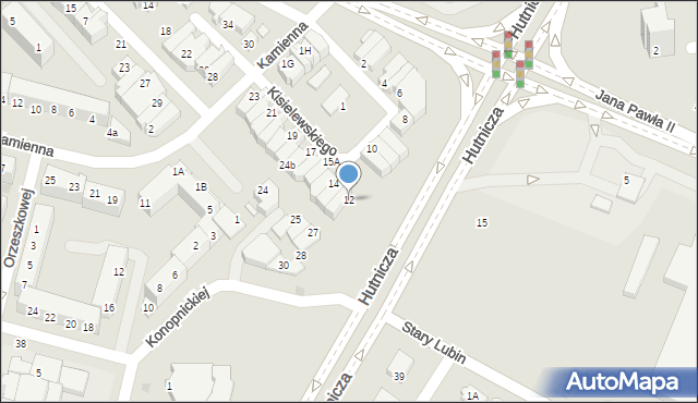 Lubin, Kisielewskiego-Kisiela Stefana, 12, mapa Lubin